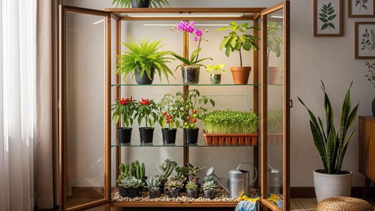 Memanfaatkan Lemari Kaca Bekas/Kebun Mini Ala Rumah Kaca Low Budget (Sumber: gemini.com)