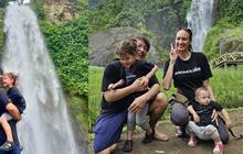 Potret Nadine Chandrawinata Ajak 2 Anaknya ke Curug Nikmati Suasana Alam Kompak Sama Dimas Anggara