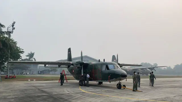 Pesawat tambahan guna operasi Teknologi Modifikasi Cuaca atau hujan buatan. (foto: dokumenasi BNPB)