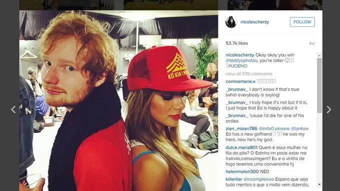 [Bintang] Ed Sheeran dan Nicole Scherzinger