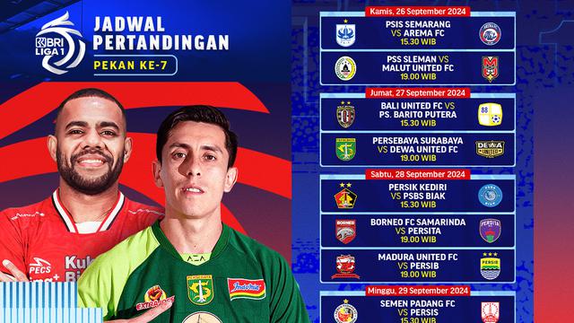 Jadwal Siaran Langsung Pertandingan BRI Liga 1 Matchweek 7