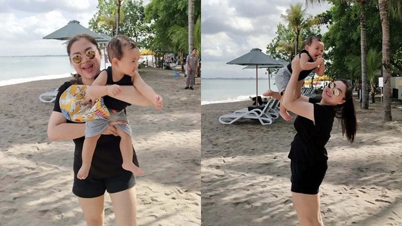 Potret Manis Vicky Shu Bersama Baby Abimanyu