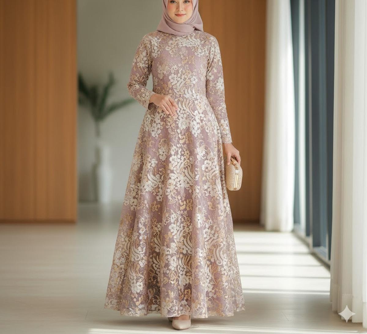 Ilustrasi Gamis Mauve