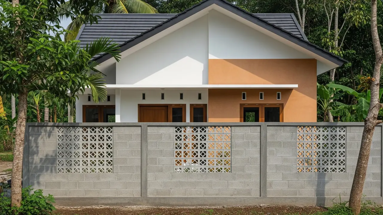 6 Model Pagar Batako Modern yang Cocok untuk Rumah Kampung dan Desa