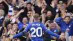 Pemain Chelsea,Cole Palmer, melakukan selebrasi setelah mencetak gol ke gawang Brighton pada laga pekan keenam Liga Inggris 2024/2025. Bermain di Stamford Bridge, The Blues menang dengan skor telak 4-2. (AP Photo/Kin Cheung)