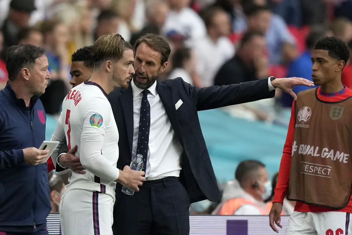 Gareth Southgate - Jack Grealish - Inggris - Euro 2020