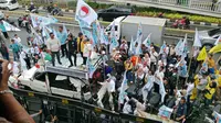 Pendukung Ridwan Kamil-Suswono Demo di KPU Jakarta, Minta Pilkada Putaran Kedua