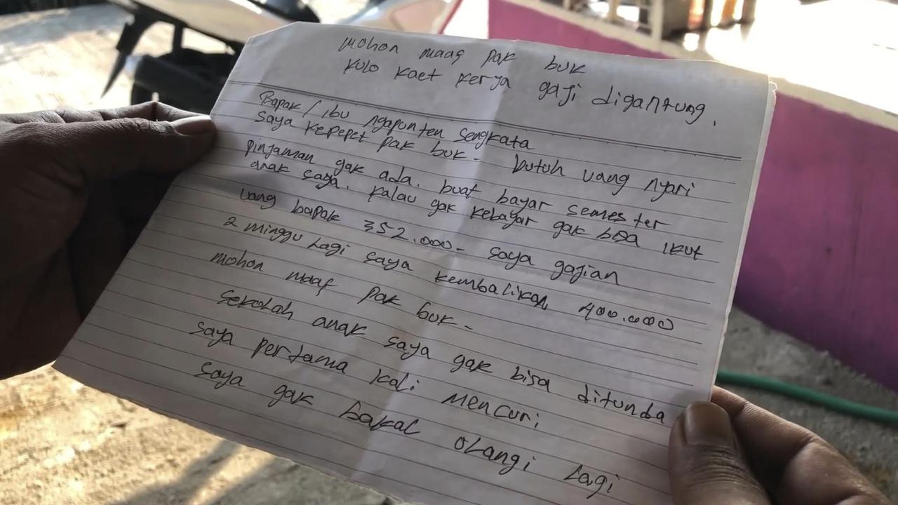 Kasus Pencuri Minta Maaf Lewat Surat Di Mojokerto Berakhir Damai