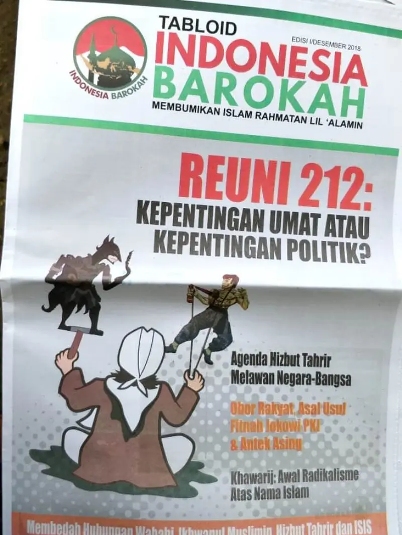 Cover tabloid Indonesia Barokah. (Foto: Liputan6.com/Istimewa/Muhamad Ridlo)