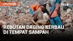 Viral! Warga Rebutan Daging Kerbau Import di Tempat Sampah