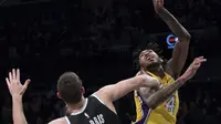 Aksi Brandon Ingram saat Lakers menang lawan Nets (AP)