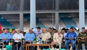 Prabowo Hadiri Puncak PENAS Petani dan Nelayan di Gorontalo