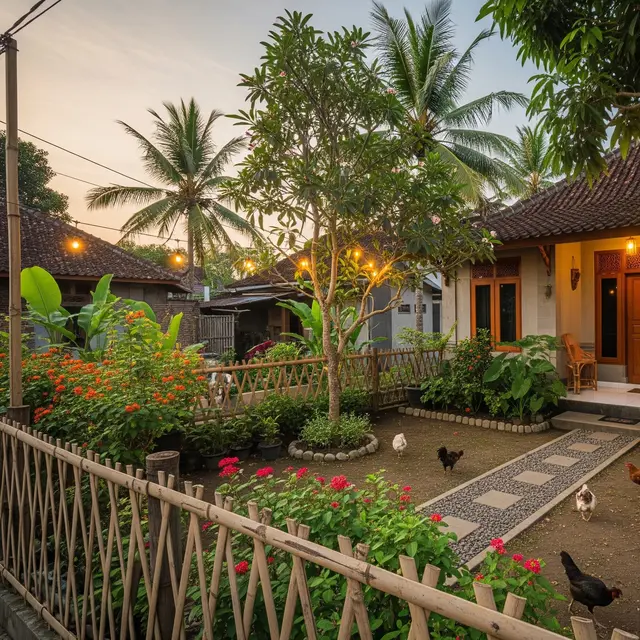 9 Desain Halaman Rumah Desa Dekat Ternak Tetap Estetik