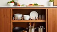 6 Model Rak Piring dari Kayu Estetik, Dapur Rapi dan Fungsional