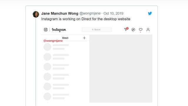 Instagram kembangkan fitur pesan DM versi dekstop