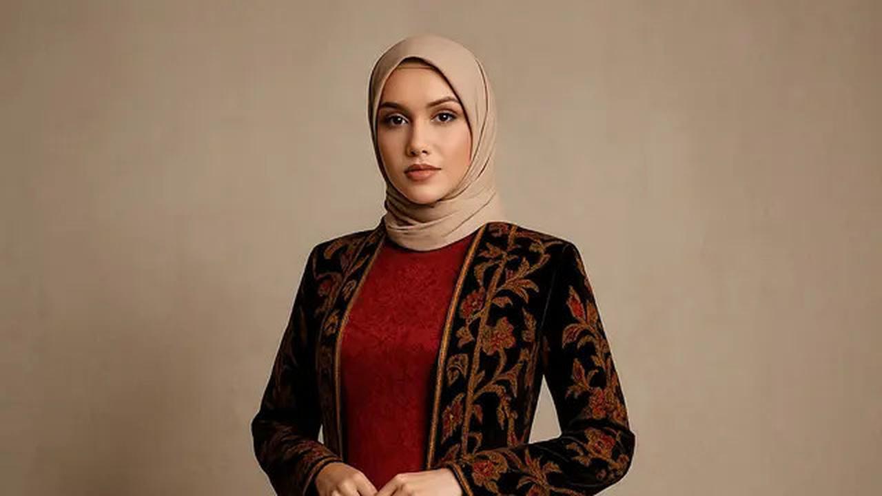 7 Model Gamis Brokat Kombinasi Outer Batik Panjang Tema 17 Agustus, Simpel dan Anggun di Perayaan HUT RI ke-80