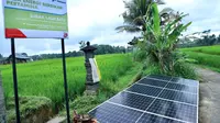 Pertamina berkolaborasi dengan Society of Renewable Energy (SRE) membangun Solar PV untuk kebutuhan di tujuh subak Desa Keliki, Ubud, Gianyar, Bali, Rabu, (31/8/2022).