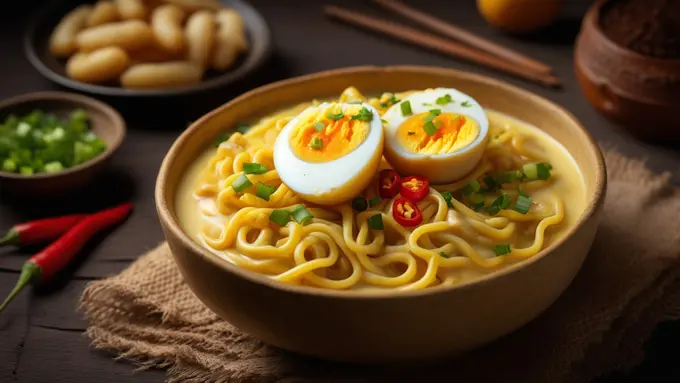 Resep Mie Telur Mandi ala Bandung dengan Kuah Creamy