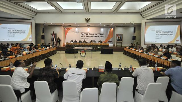 KPU Gelar Rapat Pleno Perbaikan DPT Pemilu 2019