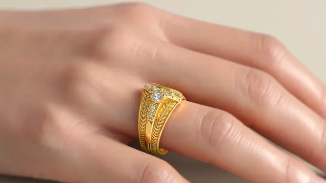 Model Cincin Berlian Emas Kuning/Ilustrasi AI