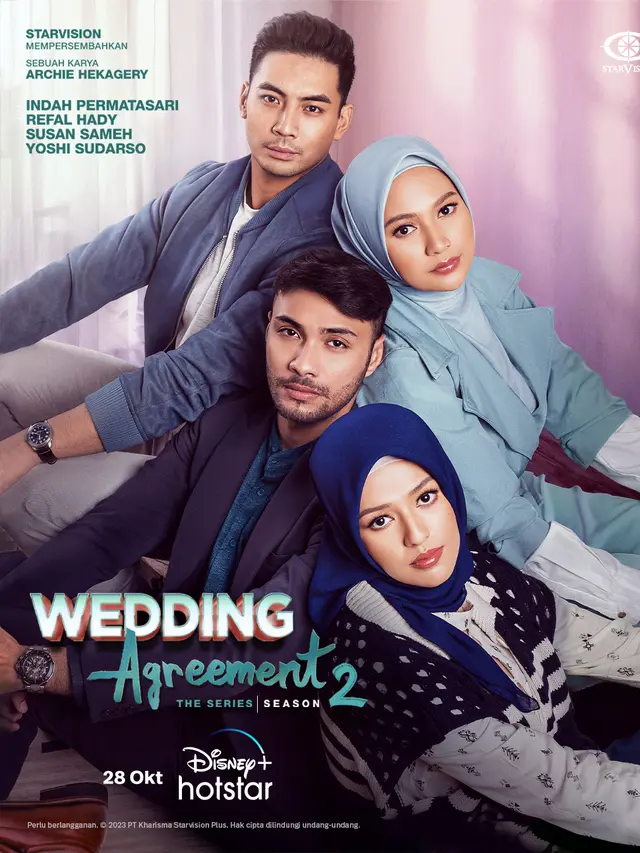 Kisah Cinta Refal Hady dan Indah Pertamasari Bakal Berlanjut di Wedding Agreement 2, Siap Tayang Mulai 28 Oktober 2023