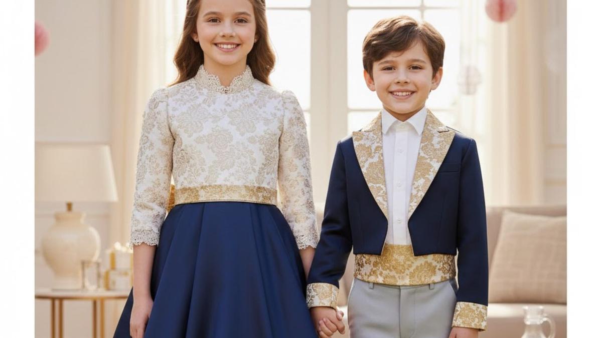 Ilustrasi Model Baju Anak Brokat Kombinasi Polos