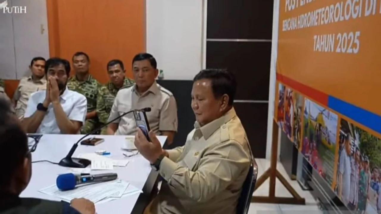 VIDEO: Prabowo Telepon Bupati Aceh Tengah & Bener Meriah "Kau Senyum, Saya Tenang"