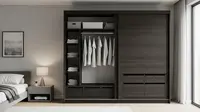 7 Model Lemari Pakaian Pintu Geser dari Papan, Solusi Efisien untuk Ruangan Sempit