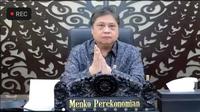 Menteri Koordinator bidang Perekonomian Airlangga Hartarto dalam Konferensi Pers Pembukaan Kartu Prakerja Gelombang 48, Jumat (17/2/2023).