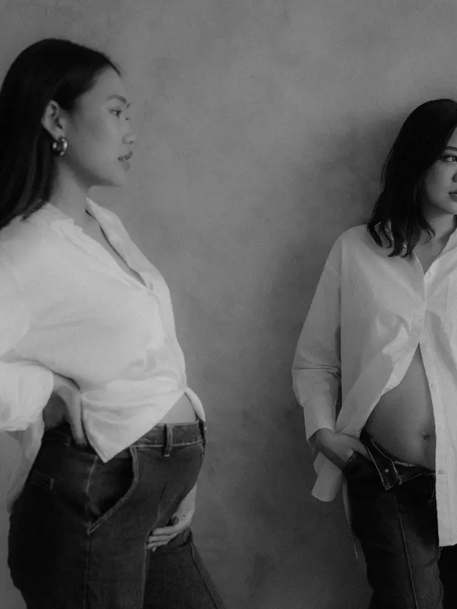 Hamil Bareng, Ini 7 Maternity Shoot Alika Islamadina Bersama Sahabat