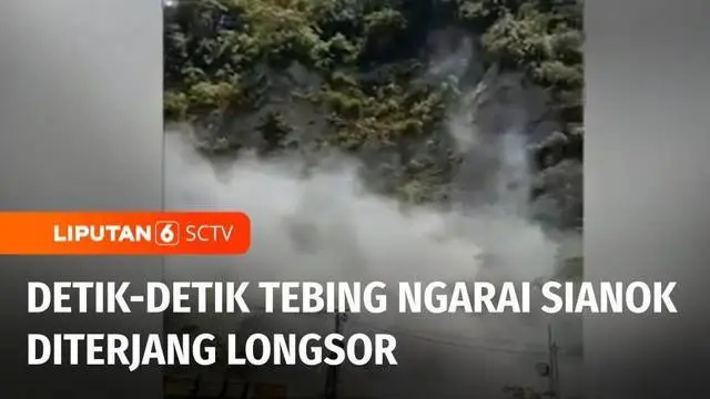 Sebanyak dua kali diguncang gempa, tebing Ngarai Sianok yang ada di Bukittinggi, Sumatera Barat, longsor. Polisi terpaksa menutup jalan di sekitar tebing karena khawatir terjadi longsor susulan.