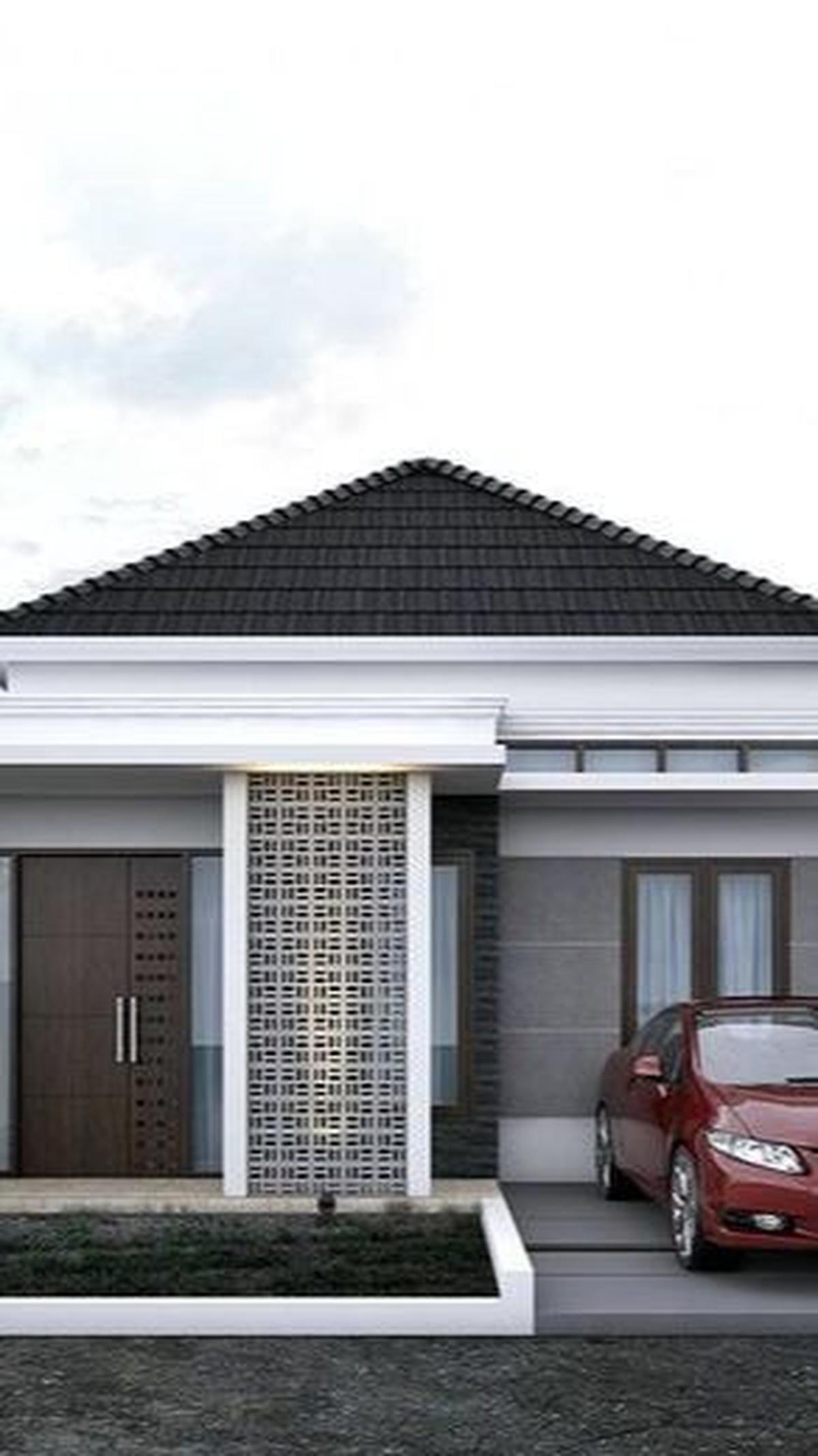 Rumah Minimalis 1 Lantai dengan Konsep Pedesaan dan Halaman Luas
