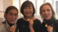 Susi Pudjiastuti bersama istri PM Jepang dan istri konglomerat AS. (dok.Instagram @susipudjiastuti115/https://www.instagram.com/p/B4gzGOxnE5Q/Henry)