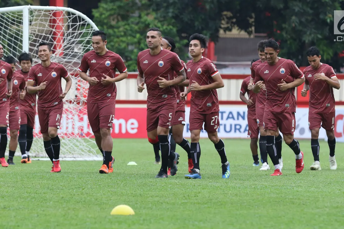 Latihan Persija Jelang laga lanjutanGo-Jek Liga 1 Indonesia 2018