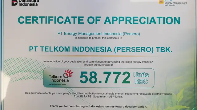 Menuju Net Zero Emission 2060, Telkom Pacu Dekarbonisasi dan Pemanfaatan Energi Bersih