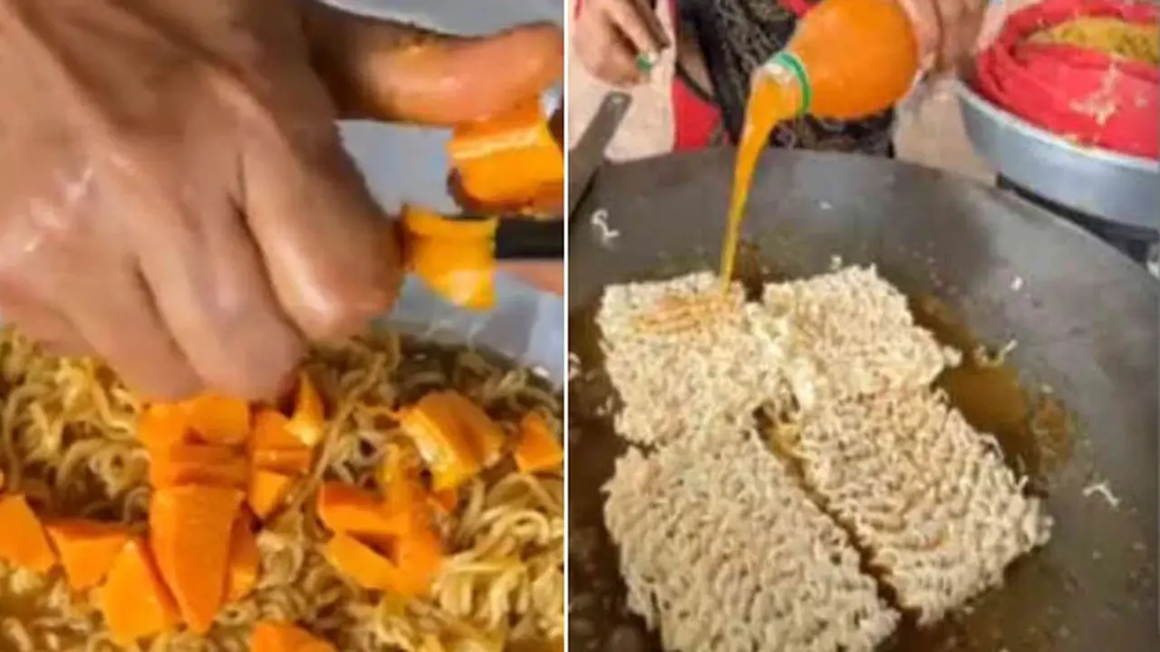 Viral Olahan Mie Instan Dicampur Buah dan Jus Mangga, Bikin Melongo
