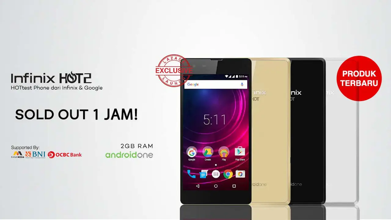 3.000 Unit Infinix Hot 2 Ludes dalam 1 jam di Lazada