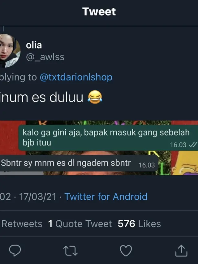 Chat Kocak Antara Kurir dan Pelanggan, Bikin Ketawa Ngakak. (Sumber: Twitter/txtdariolshop)