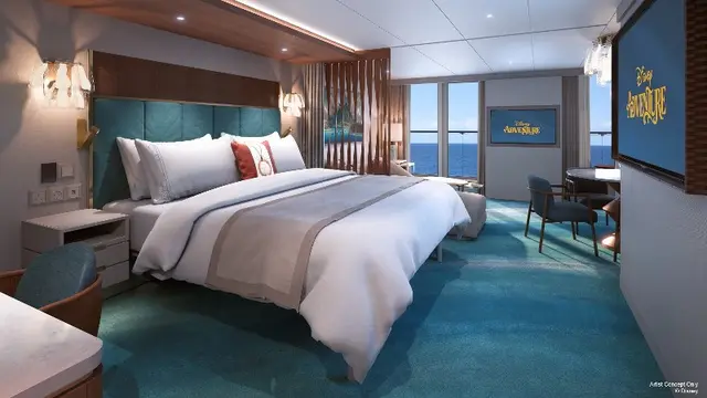 Ragam Pilihan Kamar di Kapal Pesiar Disney Adventure yang Menghadap Lautan