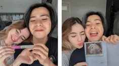 Arnold Leonard dan Moniq Crasivaya umumkan kabar kehamilan (Foto: Instagram crasivayamoniq)
