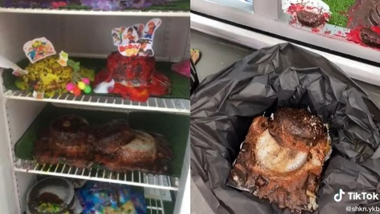Akibat Pendingin Rusak, Puluhan Kue Di Toko Ini Meleleh dan Berakhir Dibuang