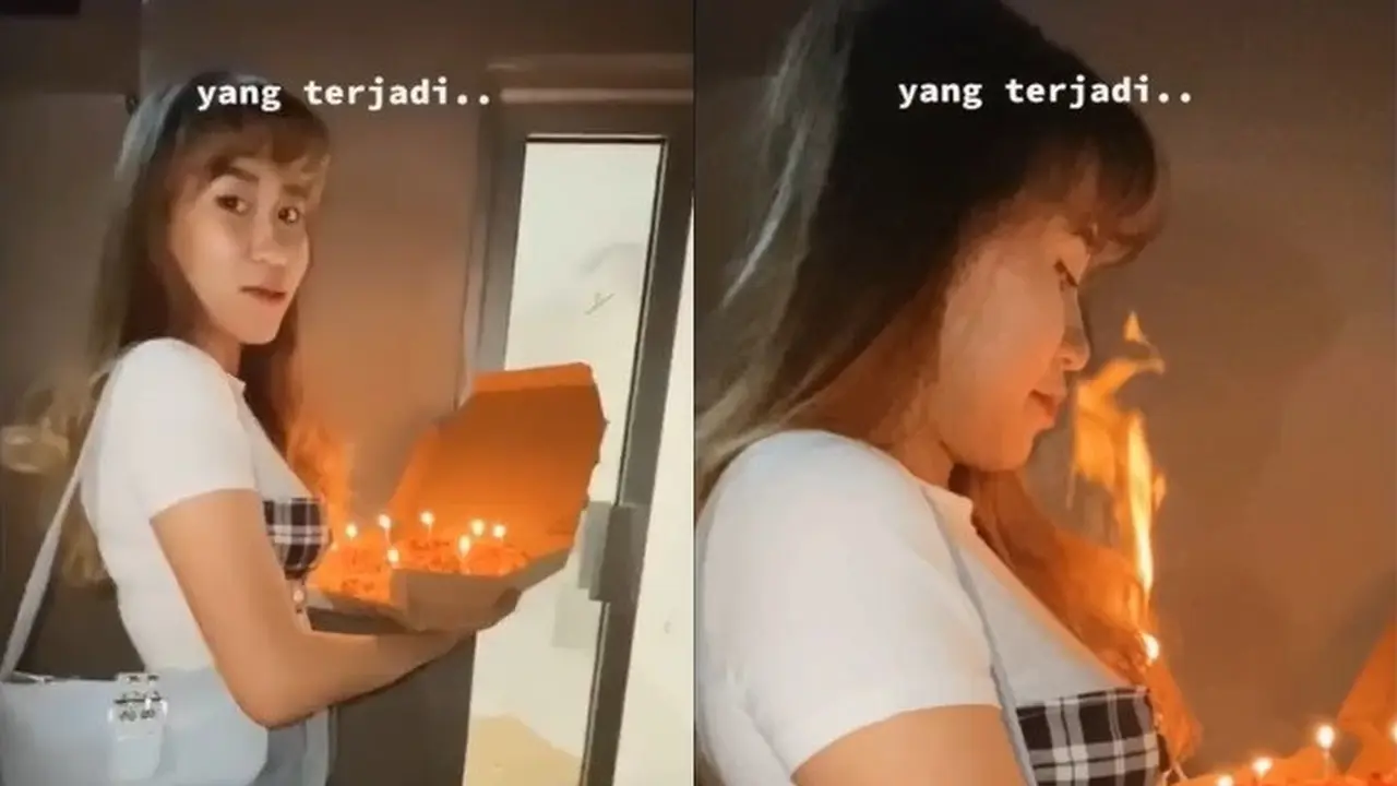 viral video rambut terbakar saat beri kejutan ulang tahun