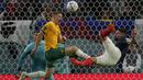 Pada babak kedua dominasi pasukan Didier Deschamps terus berlanjut yang membuat Australia menjadi bulan-bulanan sepanjang babak kedua. (AP/Frank Augstein)