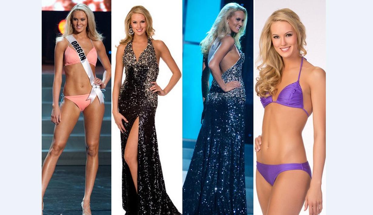 Alaina Bergsma saat tampil dalam pemilihan Miss USA 2012. (Foto/globoesporte.globo.com)
