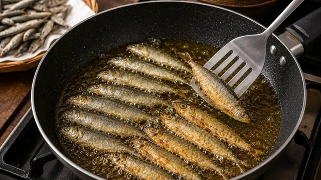Menggoreng Ikan Kecil