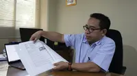 Kepala Biro Hubungan Masyarakat Kominfo, Ferdinandus Setu saat ditemui Liputan6.com, terkait pemberitaan hoaks, Kamis (16/11/2018)