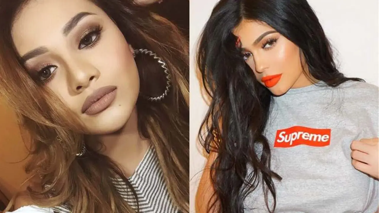 Seumuran, Ini Persamaan Gaya Makeup Aurel dan Kylie Jenner