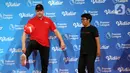 "Dengan Vidio sekarang menyajikan kesempatan untuk menonton Premier League bagi semua orang, ini sangat bagus karena Premier League menurut saya adalah liga sepak bola terbaik di dunia," tutur Schmeichel dalam jumpa pers. (Liputan6.com/Johan Tallo)