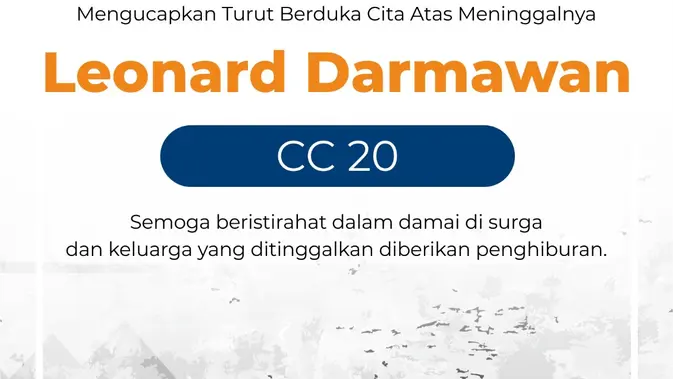 Ucapan duka atas meninggalnya WNI alumni Kolese Kanisius Jakarta bernama Leonard Darmawan, yang disebut terjadi saat mengikuti ajang lari di Singapura. (Instagram @kolesekanisius)