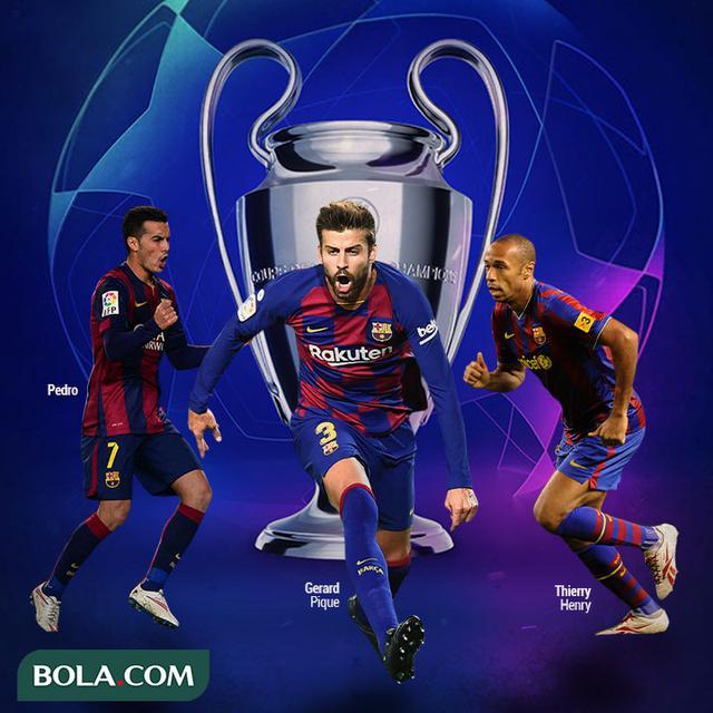 Barcelona - Thierry Henry, Gerard Pique, Pedro